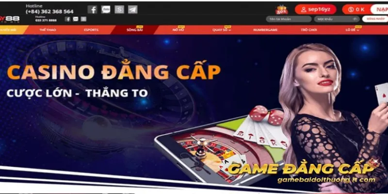 Đẳng cấp cược trực tuyến online nhận tiền thật