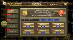 Nạp tiền game bài đổi thưởng là chủ đề được quan tâm