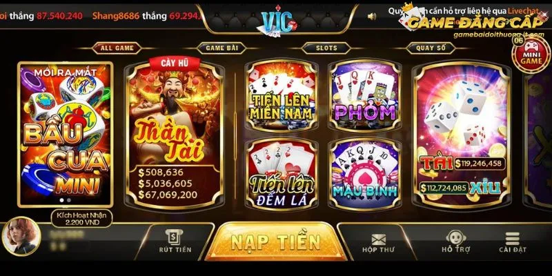 Kho game đẳng cấp thượng lưu tại cổng game